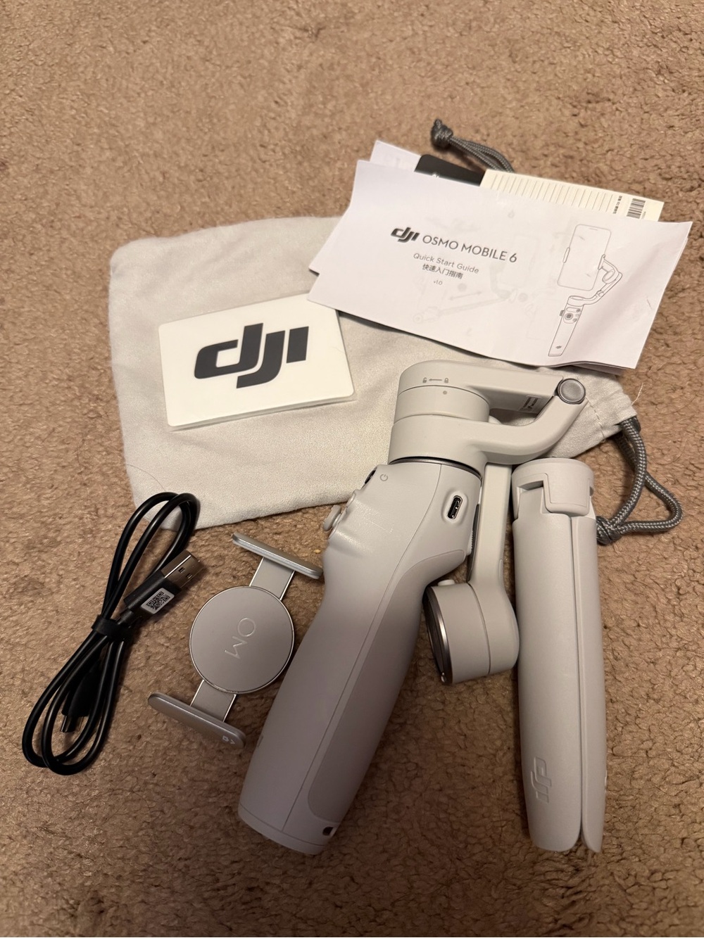 Osmo Mobile 6 Smartphone Gimbal Stabilizer — Light Gray